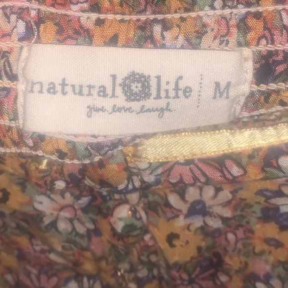 NATURAL LIFE Brown and Cream Smocked Tiered Maxi Skirt - Picture 2 of 3